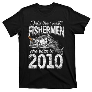 11 Years Old Fisherman Born In 2010 Fisherman 11th Birthday T-Shirt