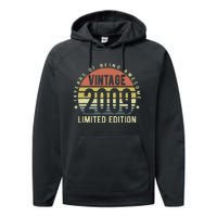 14 Year Old Gifts Vintage 2009 Limited Edition 14th Birthday Performance Fleece Hoodie