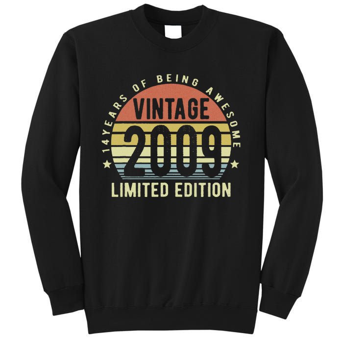 14 Year Old Gifts Vintage 2009 Limited Edition 14th Birthday Sweatshirt