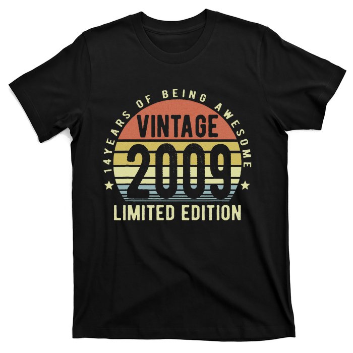 14 Year Old Gifts Vintage 2009 Limited Edition 14th Birthday T-Shirt