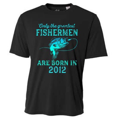 11 Years Old Fisherman Born In 2012 11th Birthday Cooling Performance Crew T-Shirt