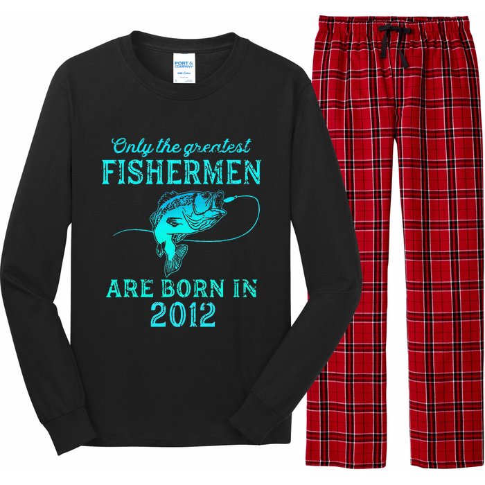 11 Years Old Fisherman Born In 2012 11th Birthday Long Sleeve Pajama Set