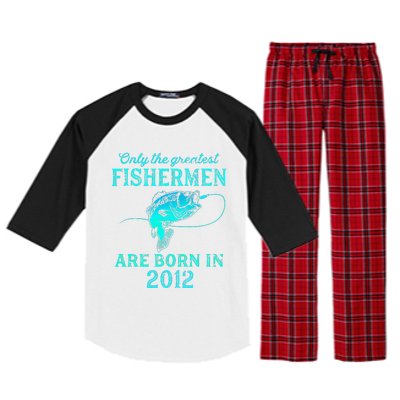 11 Years Old Fisherman Born In 2012 11th Birthday Raglan Sleeve Pajama Set