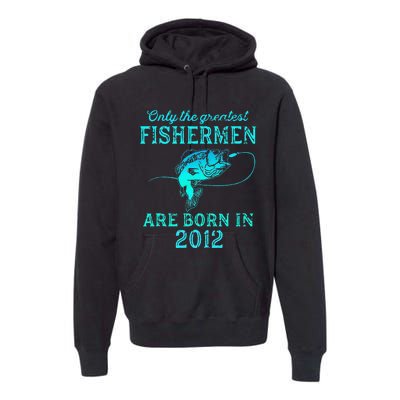 11 Years Old Fisherman Born In 2012 11th Birthday Premium Hoodie