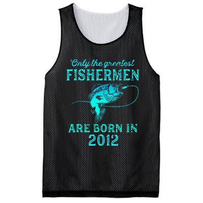 11 Years Old Fisherman Born In 2012 11th Birthday Mesh Reversible Basketball Jersey Tank