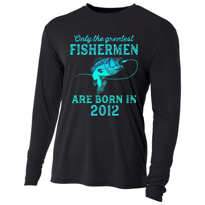 11 Years Old Fisherman Born In 2012 11th Birthday Cooling Performance Long Sleeve Crew