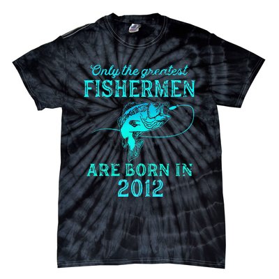 11 Years Old Fisherman Born In 2012 11th Birthday Tie-Dye T-Shirt