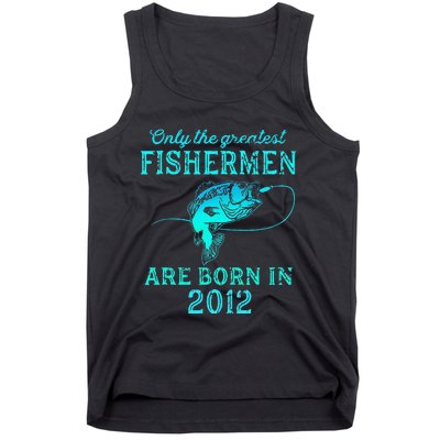 11 Years Old Fisherman Born In 2012 11th Birthday Tank Top