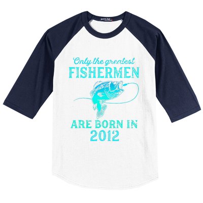 11 Years Old Fisherman Born In 2012 11th Birthday Baseball Sleeve Shirt