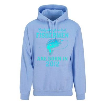 11 Years Old Fisherman Born In 2012 11th Birthday Unisex Surf Hoodie