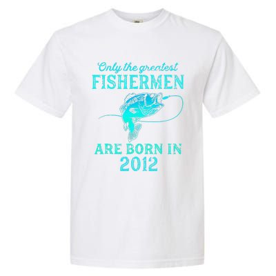 11 Years Old Fisherman Born In 2012 11th Birthday Garment-Dyed Heavyweight T-Shirt