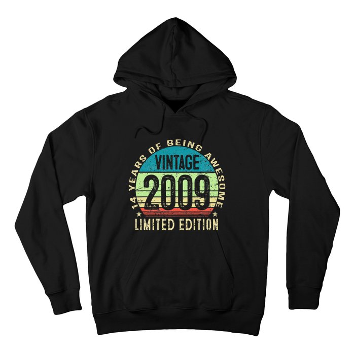 14 Year Old Giftss N Vintage 2009 14th Birthday Hoodie