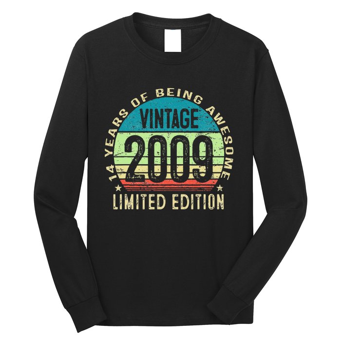 14 Year Old Giftss N Vintage 2009 14th Birthday Long Sleeve Shirt