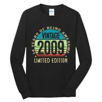 14 Year Old Giftss N Vintage 2009 14th Birthday Tall Long Sleeve T-Shirt