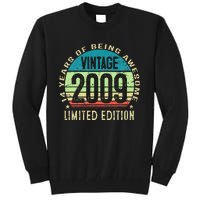 14 Year Old Giftss N Vintage 2009 14th Birthday Tall Sweatshirt