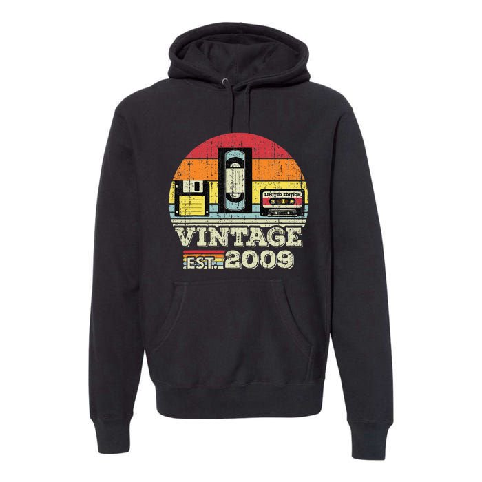 14 Year Old Vintage 2009 14th Birthday Gifts Forss Premium Hoodie