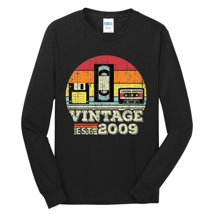 14 Year Old Vintage 2009 14th Birthday Gifts Forss Tall Long Sleeve T-Shirt