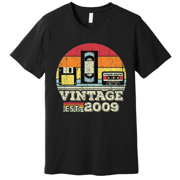 14 Year Old Vintage 2009 14th Birthday Gifts Forss Premium T-Shirt