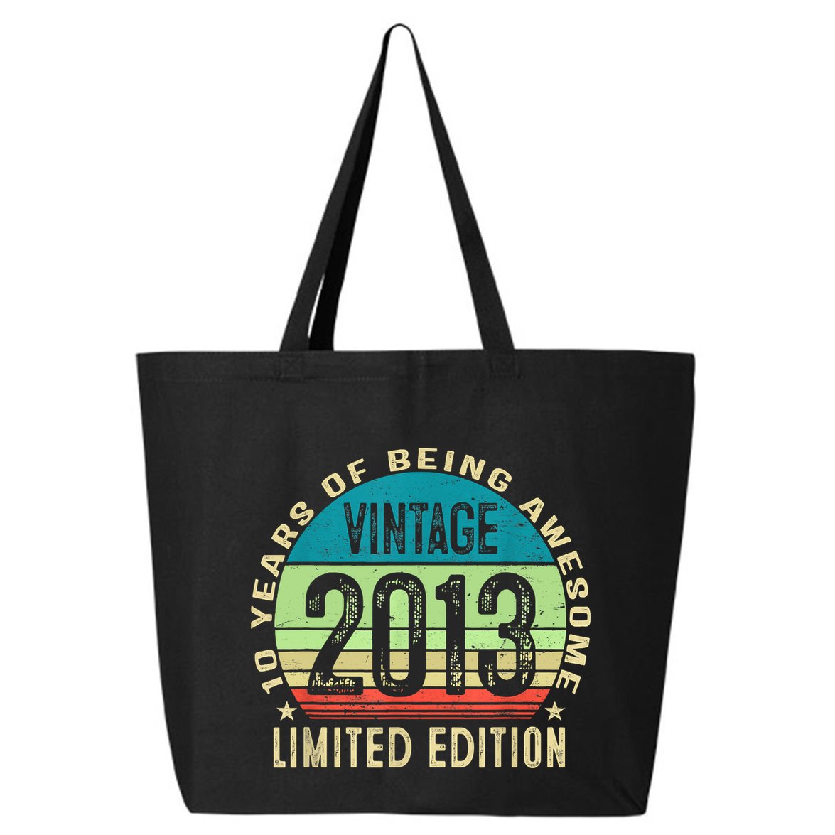 10 Year Old Gift Teen Vintage 2013 10th Birthday 25L Jumbo Tote