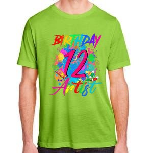 12 Years Old 12th Birthday Art Painting Bday Party Artist Adult ChromaSoft Performance T-Shirt