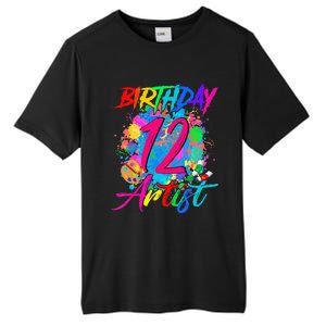 12 Years Old 12th Birthday Art Painting Bday Party Artist Tall Fusion ChromaSoft Performance T-Shirt