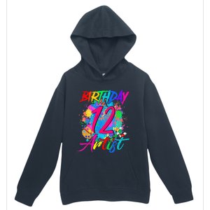 12 Years Old 12th Birthday Art Painting Bday Party Artist Urban Pullover Hoodie