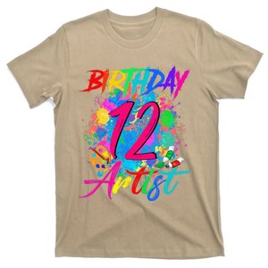 12 Years Old 12th Birthday Art Painting Bday Party Artist T-Shirt