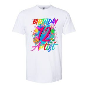 12 Years Old 12th Birthday Art Painting Bday Party Artist Softstyle CVC T-Shirt