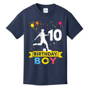 10 Year Old Birthday Soccer 10th Birthday Kids T-Shirt