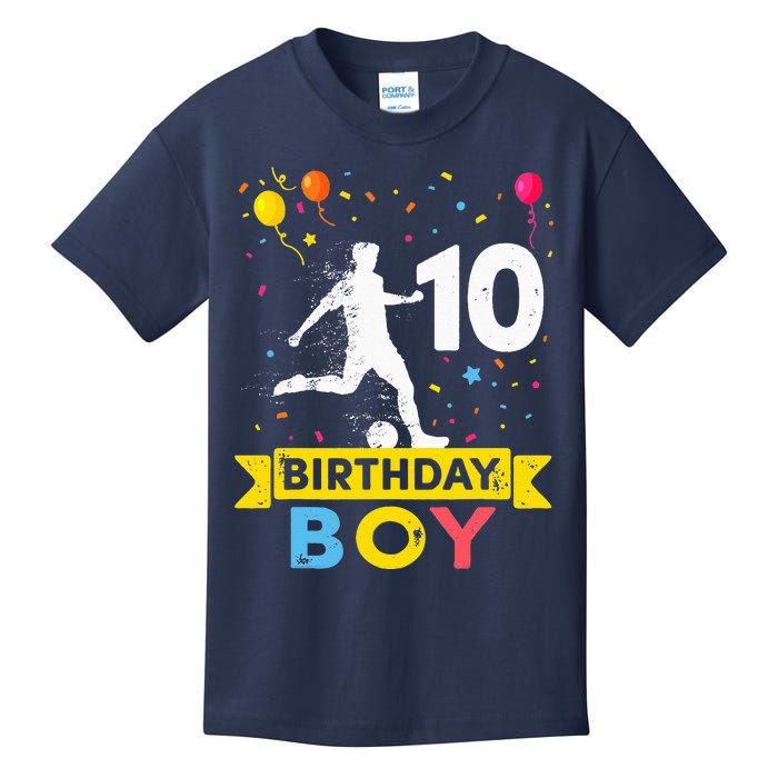 10 Year Old Birthday Soccer 10th Birthday Kids T-Shirt