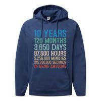 10 Year Old Gift Decorations 10th Bday Awesome 2013 Birthday Performance Fleece Hoodie