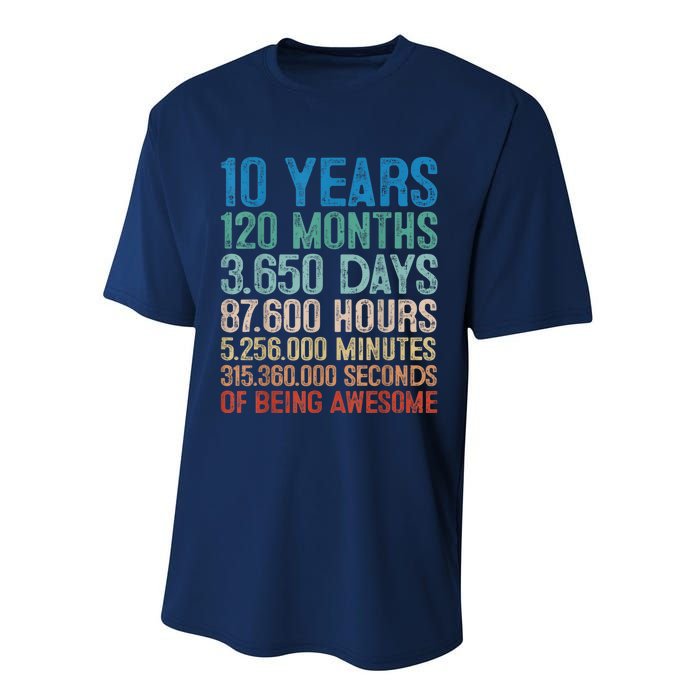 10 Year Old Gift Decorations 10th Bday Awesome 2013 Birthday Performance Sprint T-Shirt