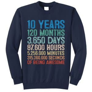 10 Year Old Gift Decorations 10th Bday Awesome 2013 Birthday Tall Sweatshirt