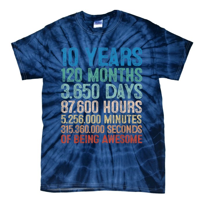 10 Year Old Gift Decorations 10th Bday Awesome 2013 Birthday Tie-Dye T-Shirt