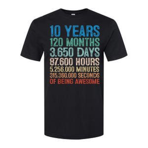 10 Year Old Gift Decorations 10th Bday Awesome 2013 Birthday Softstyle CVC T-Shirt