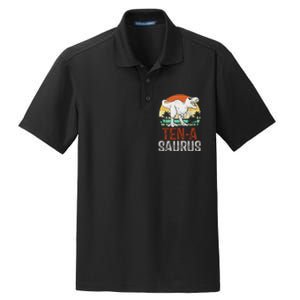 10 Years Old Dinosaur Trex Awesome Since 2013 Birthday Dry Zone Grid Polo