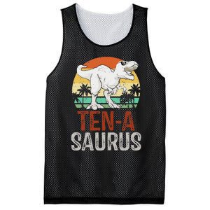 10 Years Old Dinosaur Trex Awesome Since 2013 Birthday Mesh Reversible Basketball Jersey Tank