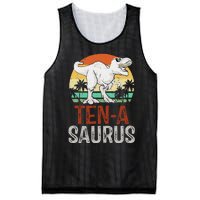 10 Years Old Dinosaur Trex Awesome Since 2013 Birthday Mesh Reversible Basketball Jersey Tank