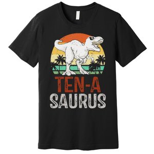 10 Years Old Dinosaur Trex Awesome Since 2013 Birthday Premium T-Shirt