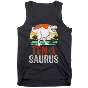 10 Years Old Dinosaur Trex Awesome Since 2013 Birthday Tank Top