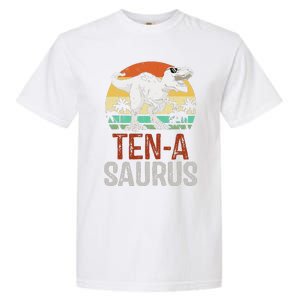 10 Years Old Dinosaur Trex Awesome Since 2013 Birthday Garment-Dyed Heavyweight T-Shirt