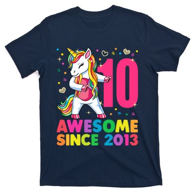 10 Years Old Unicorn Flossing 10th Birthday Girl Party T-Shirt