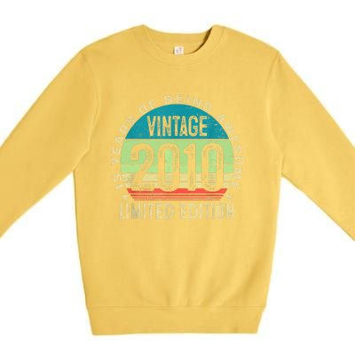 13 Year Old Gift Teen Vintage 2010 13th Birthday Premium Crewneck Sweatshirt