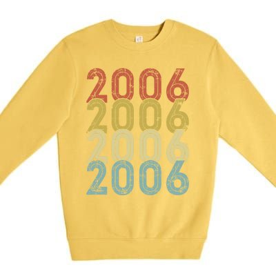 17 Year Old Birthday Vintage 2006 17th Birthday Meaningful Gift Premium Crewneck Sweatshirt