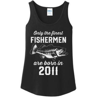 12 Year Old Fisherman Fishing 2011 12th Birthday Ladies Essential Tank