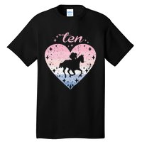 10 Year Old Cute Horse Riding Birthday Tall T-Shirt