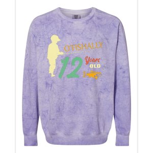 12 Year Old Fishing Gift 12 Yo Twelve Year Old 12th Birthday Colorblast Crewneck Sweatshirt