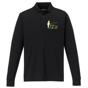 12 Year Old Fishing Gift 12 Yo Twelve Year Old 12th Birthday Performance Long Sleeve Polo