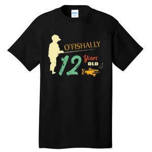 12 Year Old Fishing Gift 12 Yo Twelve Year Old 12th Birthday Tall T-Shirt