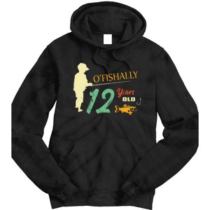 12 Year Old Fishing Gift 12 Yo Twelve Year Old 12th Birthday Tie Dye Hoodie